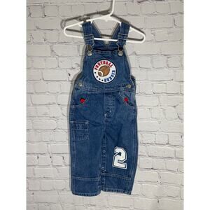 Vintage Denim Football Overalls 18mo